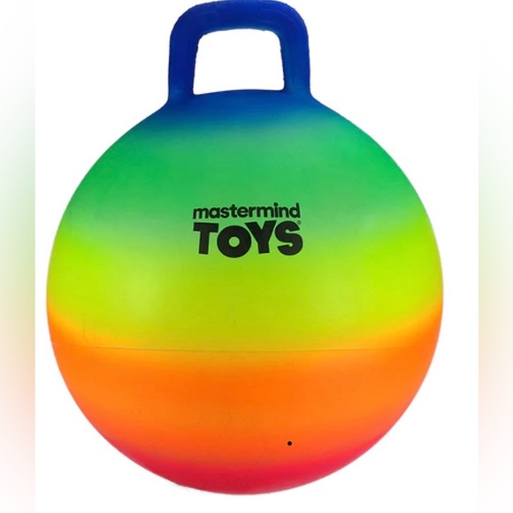 Rainbow Ride-On Bouncer With Handle NIB - Picture 1 of 3